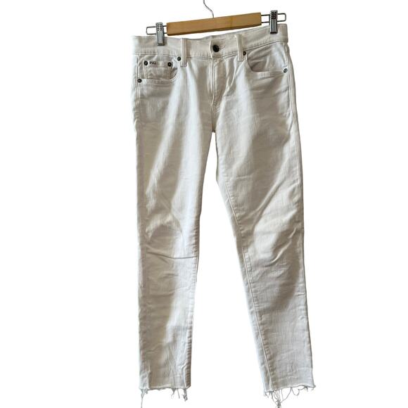 Polo Ralph Lauren The Thompkins Skinny Jeans Off White 27 - Picture 1 of 9